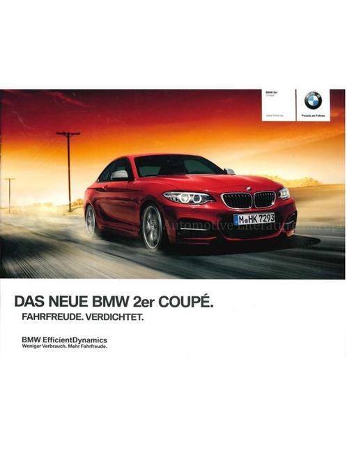 2013 BMW 2 SERIE COUPÉ BROCHURE DUITS, Livres, Autos | Brochures & Magazines, Enlèvement ou Envoi