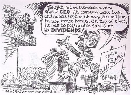 Pentekening Amerika - Dividend belastingverlaging, Antiek en Kunst, Kunst | Tekeningen en Fotografie, Verzenden