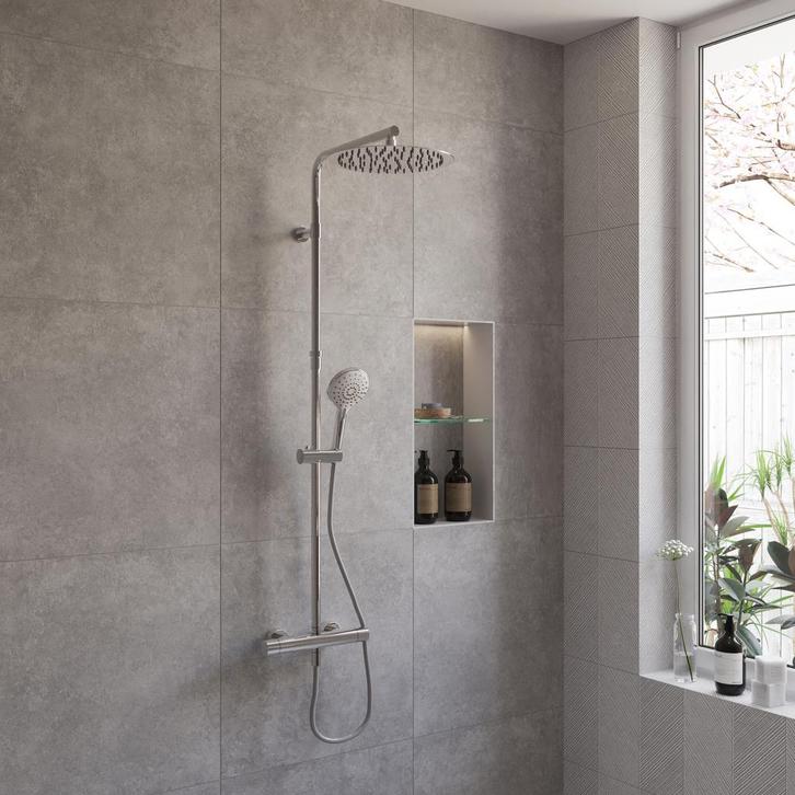 BWS Regendouche | Deluxe Round | 30cm Stortdouche met, Doe-het-zelf en Bouw, Sanitair, Kraan, Nieuw, Chroom, Ophalen of Verzenden