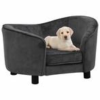 vidaXL Hondenbank 69x49x40 cm pluche donkergrijs, Verzenden, Nieuw