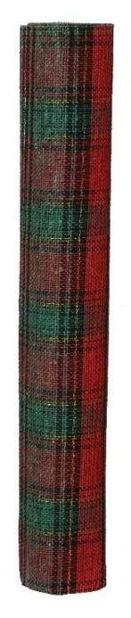 Decostof tafelloper tartan schotse ruit rood groen polyester, Nieuw