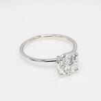 Zonder Minimumprijs - Ring - 18 karaat Witgoud -  1.04ct., Bijoux, Sacs & Beauté, Bagues