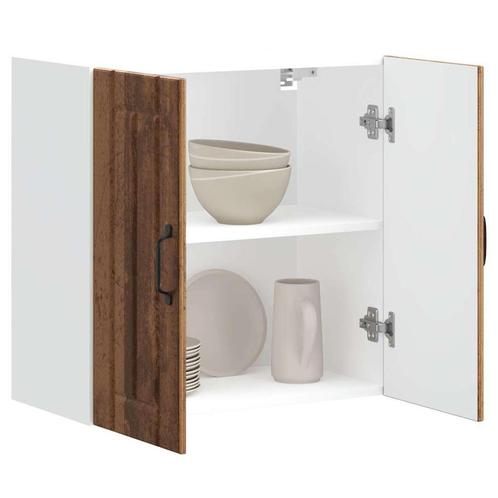 vidaXL Keukenwandkast Lucca bewerkt hout oud houtkleurig, Huis en Inrichting, Kasten | Overige, Nieuw, Verzenden