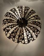 Plafondlamp - XL plafondlamp in vergolden messing en, Huis en Inrichting, Nieuw