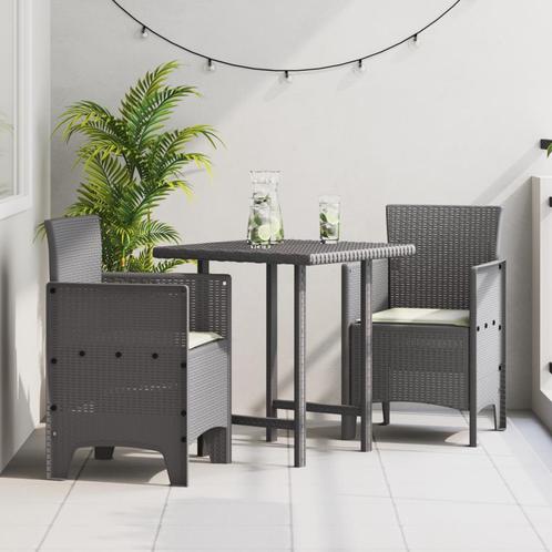 vidaXL Tuinmeubelen met Kussens 2 pcs Lichtgrijs 53 x 49 x, Tuin en Terras, Tuinstoelen, Nieuw, Verzenden