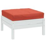 vidaXL Palletkussen 60x60x9,5 cm stof gemêleerd rood, Huis en Inrichting, Verzenden, Nieuw