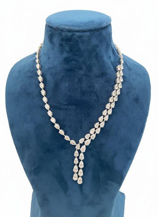 Halsketting - 14 karaat Witgoud - 37.64ct. tw. Diamant, Handtassen en Accessoires, Kettingen