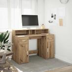 vidaXL Bureau met LED-verlichting 120x55x91 cm hout, Huis en Inrichting, Verzenden, Nieuw