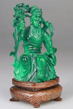 Statuette Sculptuur Kwanyin - Beeld - Houten sokkel, Antiek en Kunst