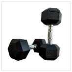 Hexagon dumbbellset - 22,5 kg t/m 30 kg, Sport en Fitness, Fitnessmaterialen, Nieuw, Verzenden, Armen