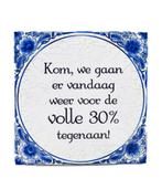 Delfts Blauw Tegel 30% 14,5cm, Verzenden, Nieuw
