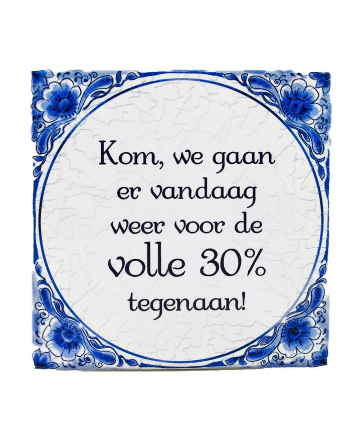 Delfts Blauw Tegel 30% 14,5cm, Huis en Inrichting, Woonaccessoires | Schilderijen, Tekeningen en Foto's, Nieuw, Verzenden