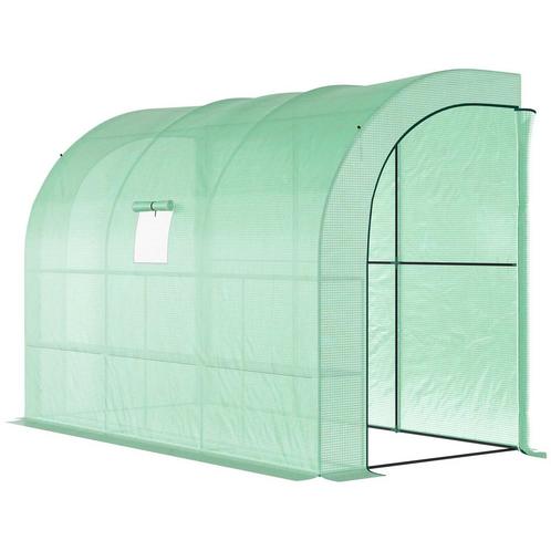 TRUUSK Stalen Foliekas met Venster en Rekken - Winterbestend, Tuin en Terras, Kassen, Verzenden
