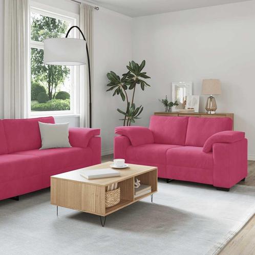 vidaXL 3-delige Loungeset met kussens fluweel wijnrood, Huis en Inrichting, Zetels | Zetels, Nieuw, Verzenden