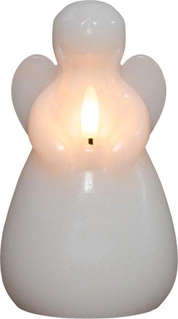 Led kaarsen annas collection – 3d flame engel wit 14,5 cm