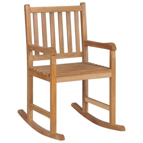 vidaXL Chaise à bascule bois de teck massif, Jardin & Terrasse, Ensembles de jardin, Neuf, Envoi