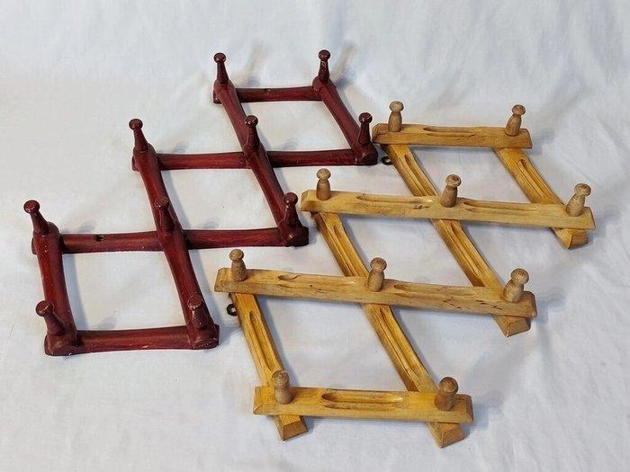 Wieszaki noycowe - rustykalne - Kapstok (2) - Vurenhout -, Antiek en Kunst, Curiosa en Brocante