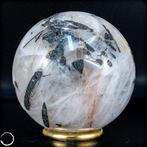 Natuurlijke AAA+++ zwarte Toermalijn in Kwarts Sphere,, Antiek en Kunst