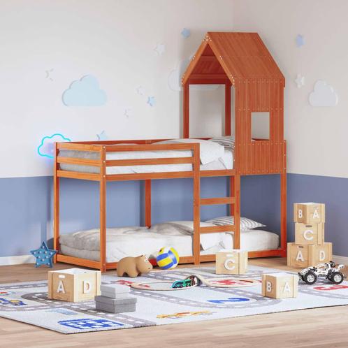 vidaXL Toit de lit pour enfants 60x99x139,5 cm bois de, Maison & Meubles, Chambre à coucher | Lits, Neuf, Envoi