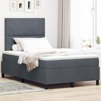 vidaXL Boxspringbed met Matras Donkergrijs Klein Dubbel, Huis en Inrichting, Slaapkamer | Bedden, Verzenden, Nieuw