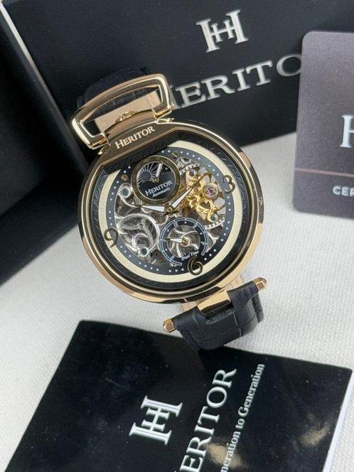 Heritor - Heritor Automatic Lincoln - Dual Time - Zonder, Handtassen en Accessoires, Horloges | Heren
