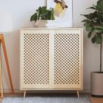 vidaXL Kastdeuren met latwerk 2 st 49,5x99 cm massief, Doe-het-zelf en Bouw, Verzenden, Nieuw