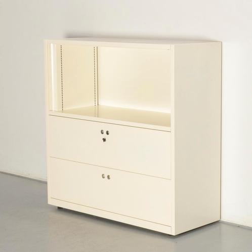 Gispen ladekast, creme, 120 x 120 cm, incl. 2 laden, Huis en Inrichting, Kasten | Roldeurkasten en Archiefkasten, Gebruikt, Ophalen of Verzenden