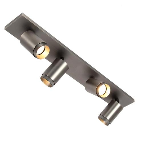 Spots opbouw Scott 4 Opbouwspot Gun Metal Binnenverlichting, Huis en Inrichting, Lampen | Overige, Verzenden