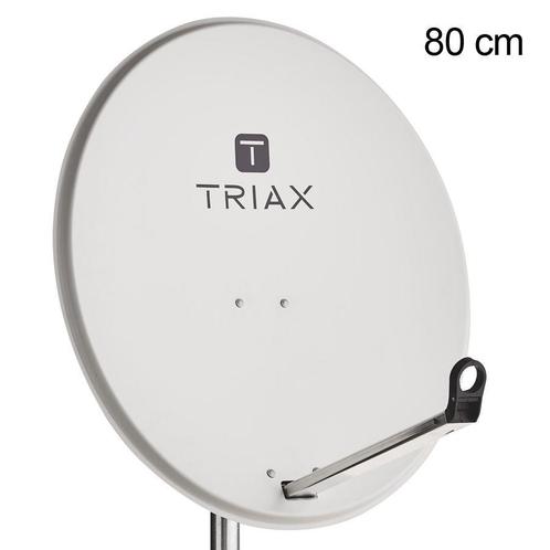 Triax TDS 80cm schotel kleur 7035 lichtgrijs (niet per post, Telecommunicatie, Antennes en Masten, Nieuw, Ophalen of Verzenden