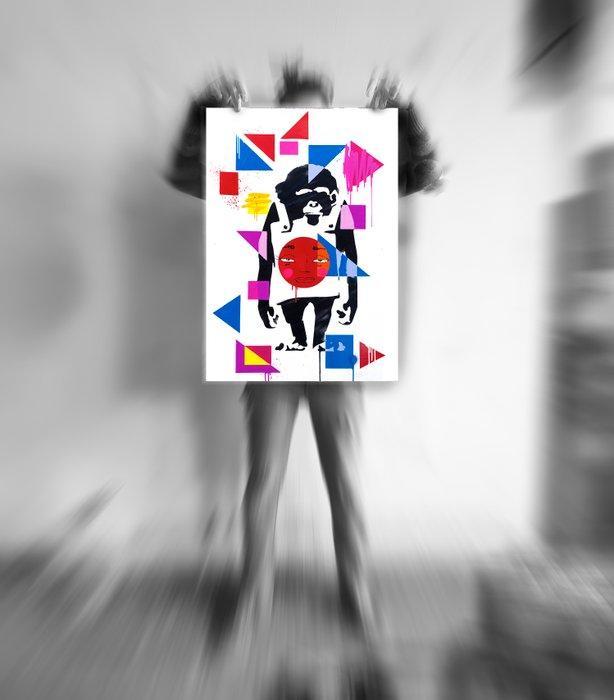 Utopia - Monkeys and Red Bubbles, Antiquités & Art, Art | Objets design