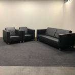 Bert Plantagie complete zithoek, 2,5 zitsbank + 2x fauteuil,, Huis en Inrichting, Gebruikt, Zwart, Eén