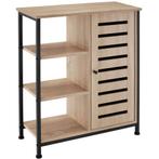 tectake Wandkast 71x32x82cm - Industrieel licht hout, eiken, Tuin en Terras, Bloembakken en Plantenbakken, Verzenden, Nieuw