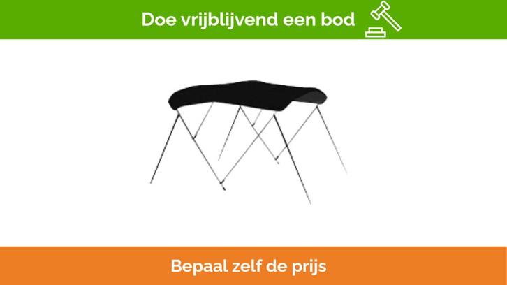 Bieden: Carver 3 bow 67 to 72 inch jet black canvas bimini, Watersport en Boten, Bootonderdelen, Ophalen of Verzenden