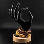 Trio de bracelets en ambre naturel – Mélange de pierres