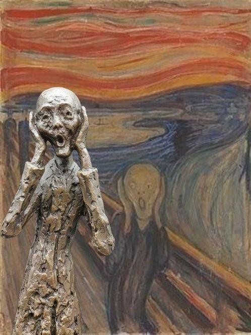 Edvard Munch (1863-1944) (after) - Statue, The Scream - 38, Antiek en Kunst, Curiosa en Brocante