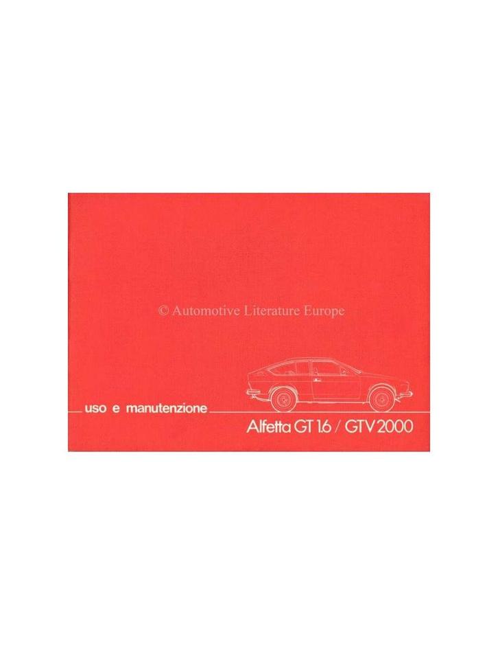 1980 ALFA ROMEO ALFETTA GT 1.6 / GTV 2000 INSTRUCTIEBOEKJE.., Auto diversen, Handleidingen en Instructieboekjes, Ophalen of Verzenden