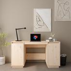 vidaXL Bureau 140x50x75 cm massief grenenhout, Verzenden