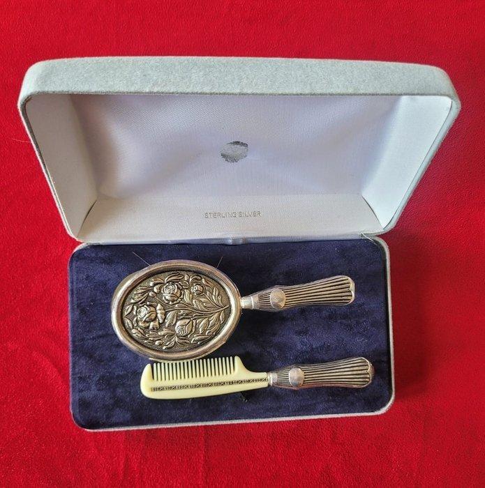 Art déco Ensemble de toilette (2) - Argent 925 - Ensemble de, Antiek en Kunst, Antiek | Zilver en Goud