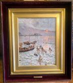 Carlo Brancaccio (1861-1920) - Barche e pescatori, Antiek en Kunst