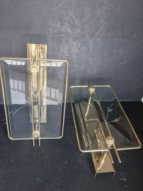 Wandkandelaar (2) - Verguld messing, Antiek en Kunst, Antiek | Verlichting
