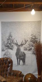 Alpaca TAPESTRY met herten in de sneeuw - 185x140cm - klaar, Antiek en Kunst