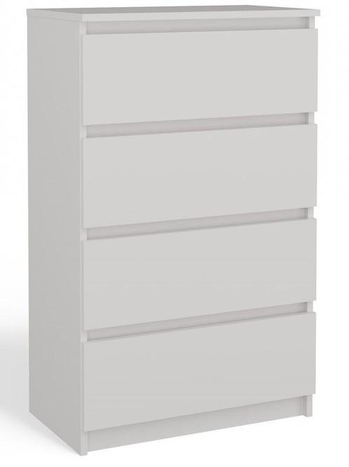 Ladekast M 4 lades wit Wit (Slaapkamer), Huis en Inrichting, Kasten | Ladekasten, Nieuw, 3 of 4 laden, Overige houtsoorten, Verzenden