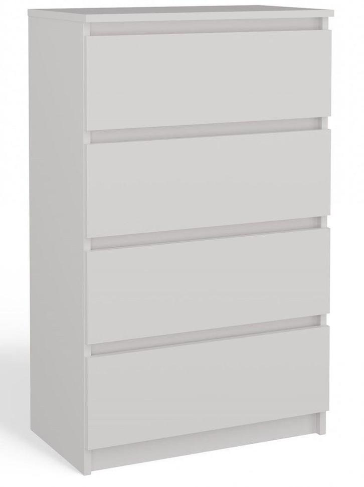 Ladekast M 4 lades wit Wit (Slaapkamer), Huis en Inrichting, Kasten | Ladekasten, Nieuw, 3 of 4 laden, Overige houtsoorten, Verzenden