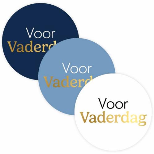 30x Sticker Voor Vaderdag - 3 Kleuren - Sluitsticker -, Diversen, Cadeauverpakkingen, Verzenden