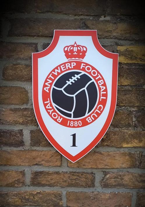 Royal Antwerp : Ophangbaar logo van Dibond Aluminium, Sports & Fitness, Football, Envoi