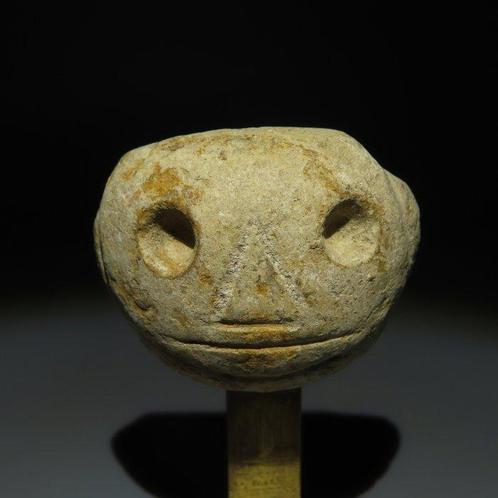 Mezcala, État de Guerrero, Mexique. Pierre Figure de crâne, Verzamelen, Mineralen en Fossielen