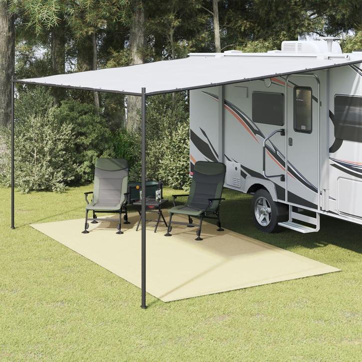 vidaXL Tenttapijt 4,5x2,5 m crèmekleurig, Caravans en Kamperen, Tentaccessoires, Nieuw, Verzenden