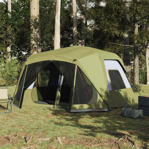 vidaXL Tent 10-persoons waterdicht snelontgrendeling groen, Caravans en Kamperen, Tenten, Nieuw, Verzenden