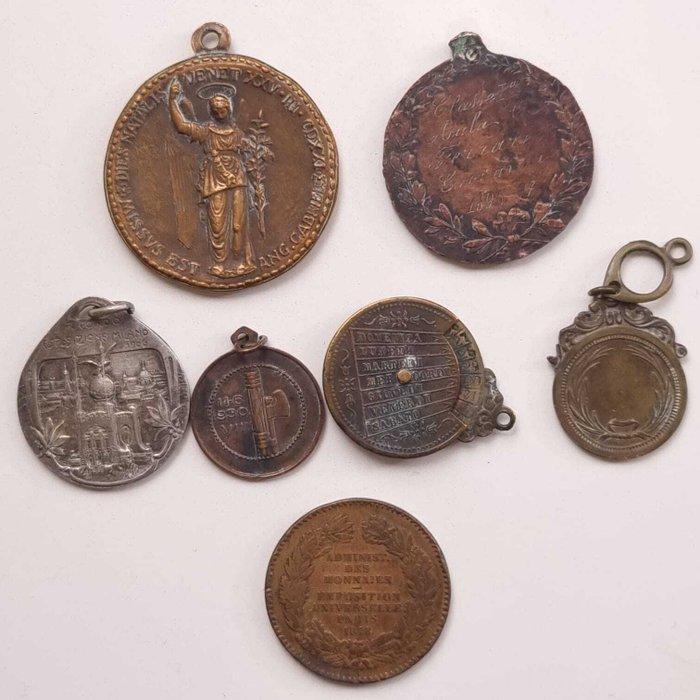 Penning - Lotto 7 medaglie, Timbres & Monnaies, Monnaies & Billets de banque | Accessoires