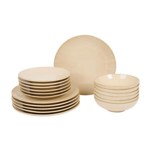 Service de table Azur Lines Ocean - beige - 18 pièces | 6, Huis en Inrichting, Woonaccessoires | Overige, Verzenden